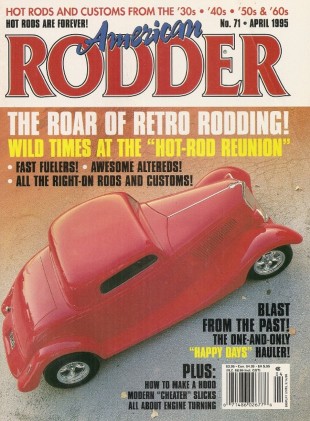 AMERICAN RODDER 1995 APR - HAPPY DAYS TRUCK, FORM A HOOD, ENGINE TURNING